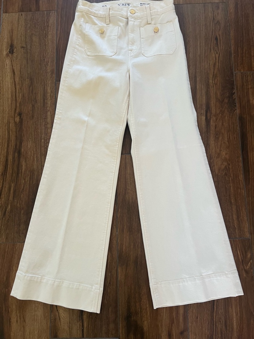 NWOT J.Crew Sailor Denim Trouser in Ecru Natural Wash Size 29 - Picture 5 of 8